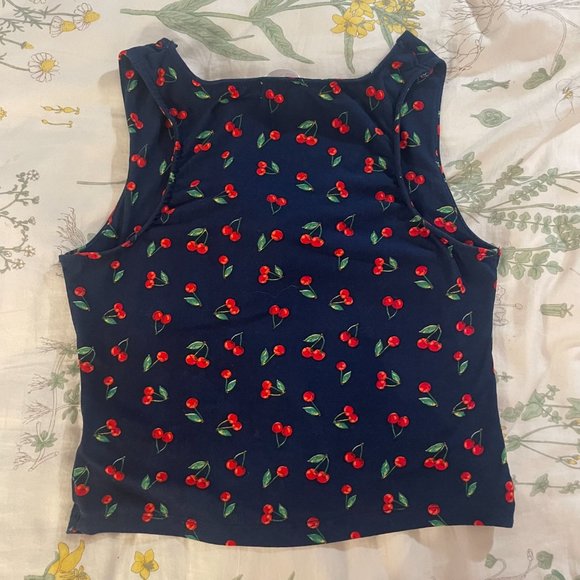 Cherry Print Sleeveless Top - Picture 11 of 11